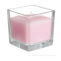 Square Shaped Aroma Scent Glass Clear Candles